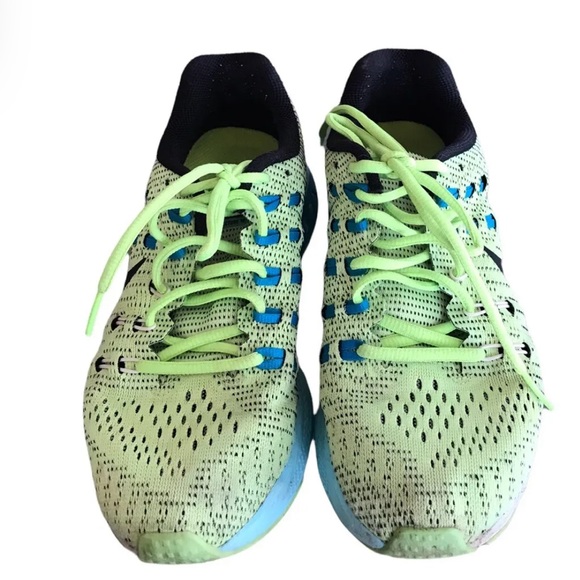 Nike Zoom Running Sneakers Structure 19 Flash Lime Green Black Women Size 8 - Picture 3 of 8